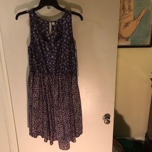 Abstract dark blue Flower dress 🧚🏻‍♀️